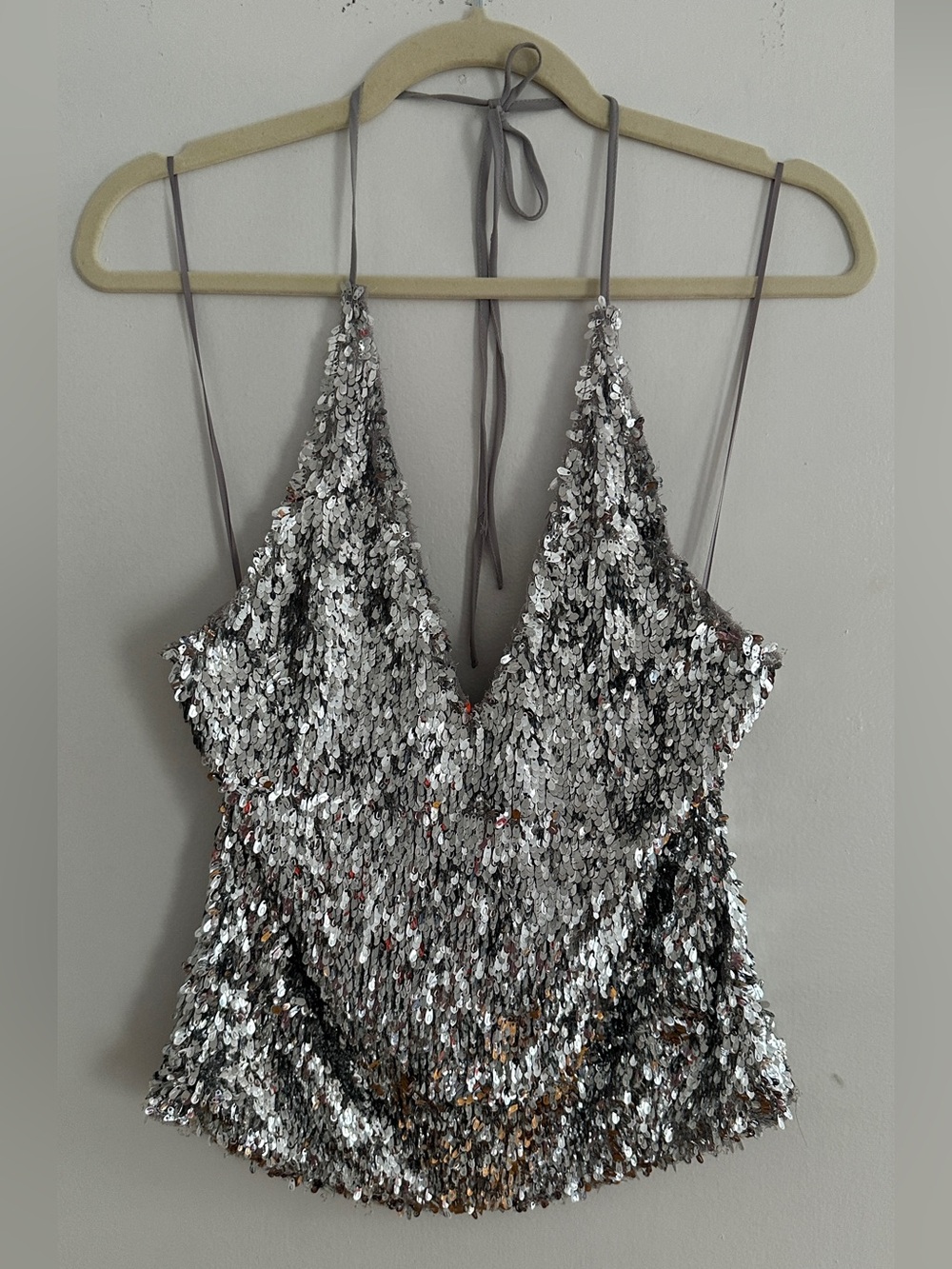 NWT Zara Sequin Halter size L!